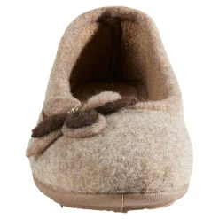 Hausschuh-Ballerina „Bärbel“ taupe