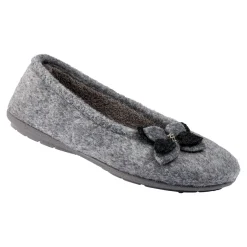 Hausschuh-Ballerina „Bärbel“ grau
