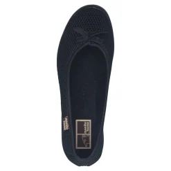 Hausschuh-Ballerina schwarz