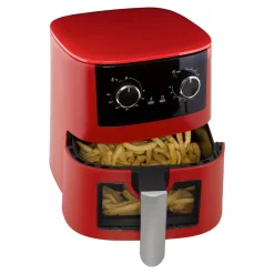 Heißluftfritteuse „Rot“ mit Sichtfenster