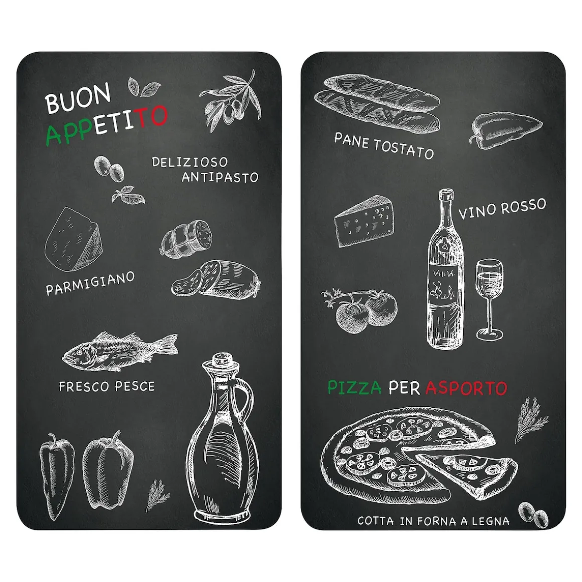 Herdabdeckplatte, 2er Pack Ristorante