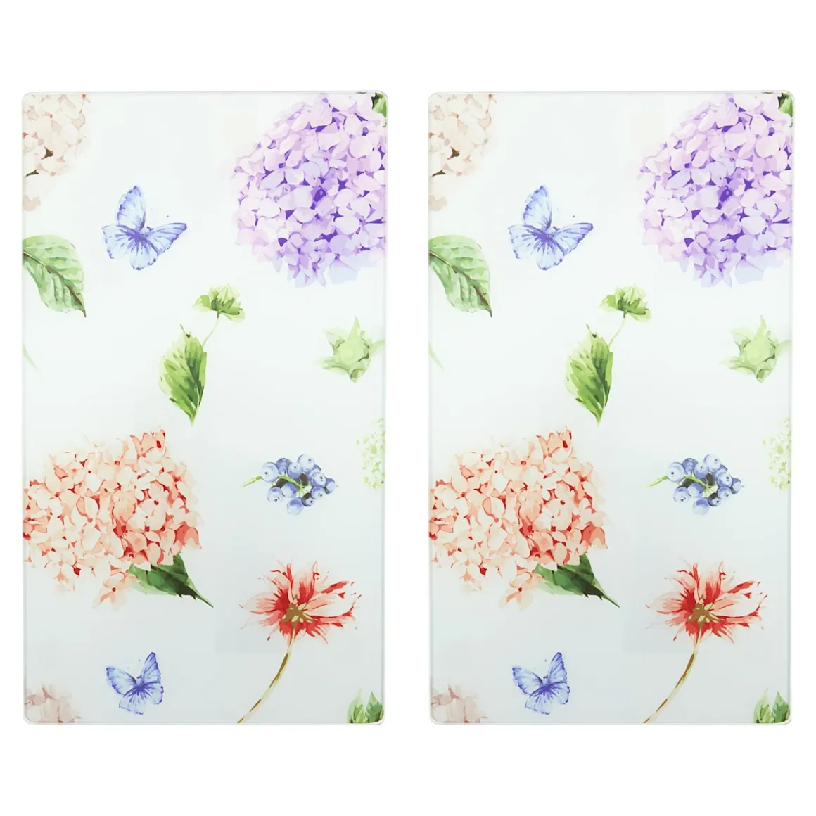 Herdabdeckplatten "Frühling", 2 Stück