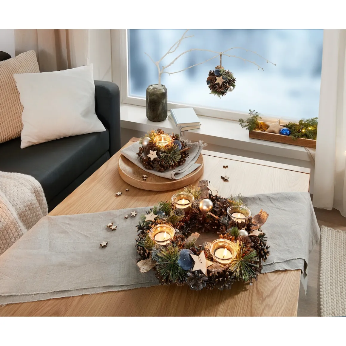 Hänge-Deko Adventskugel „Stimmungsvoll“