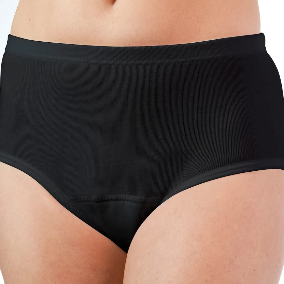 Hygiene-Damenslip, leicht/mittel schwarz
