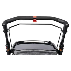 Indoor-Rollator in Holz-Optik mit Tasche und Tablett - AT51040 schwarz/braun