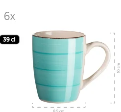 Kaffeebecher-Set, Steingut LUMACA Laguna