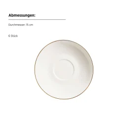 Kaffeeservice, Porzellan Felise Weiß / Gold