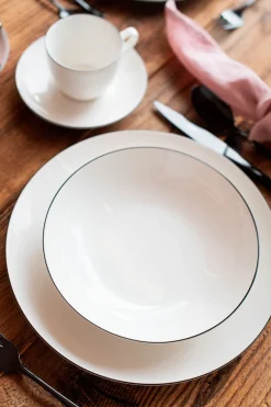 Kaffeeservice, Porzellan Felise Weiß / Schwarz