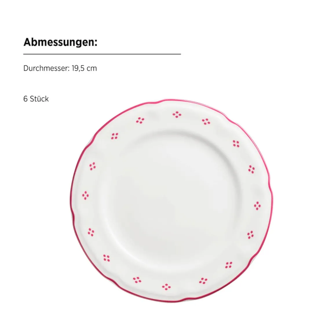 Kaffeeservice, Porzellan Lova Weiß / Rot