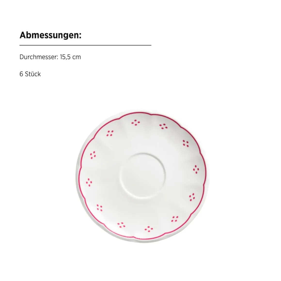 Kaffeeservice, Porzellan Lova Weiß / Rot