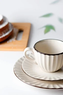 Kaffeeservice, Steinzeug Osita 6 x Speisteller, 6 x Dessertteller, 6 x Müslischüssel