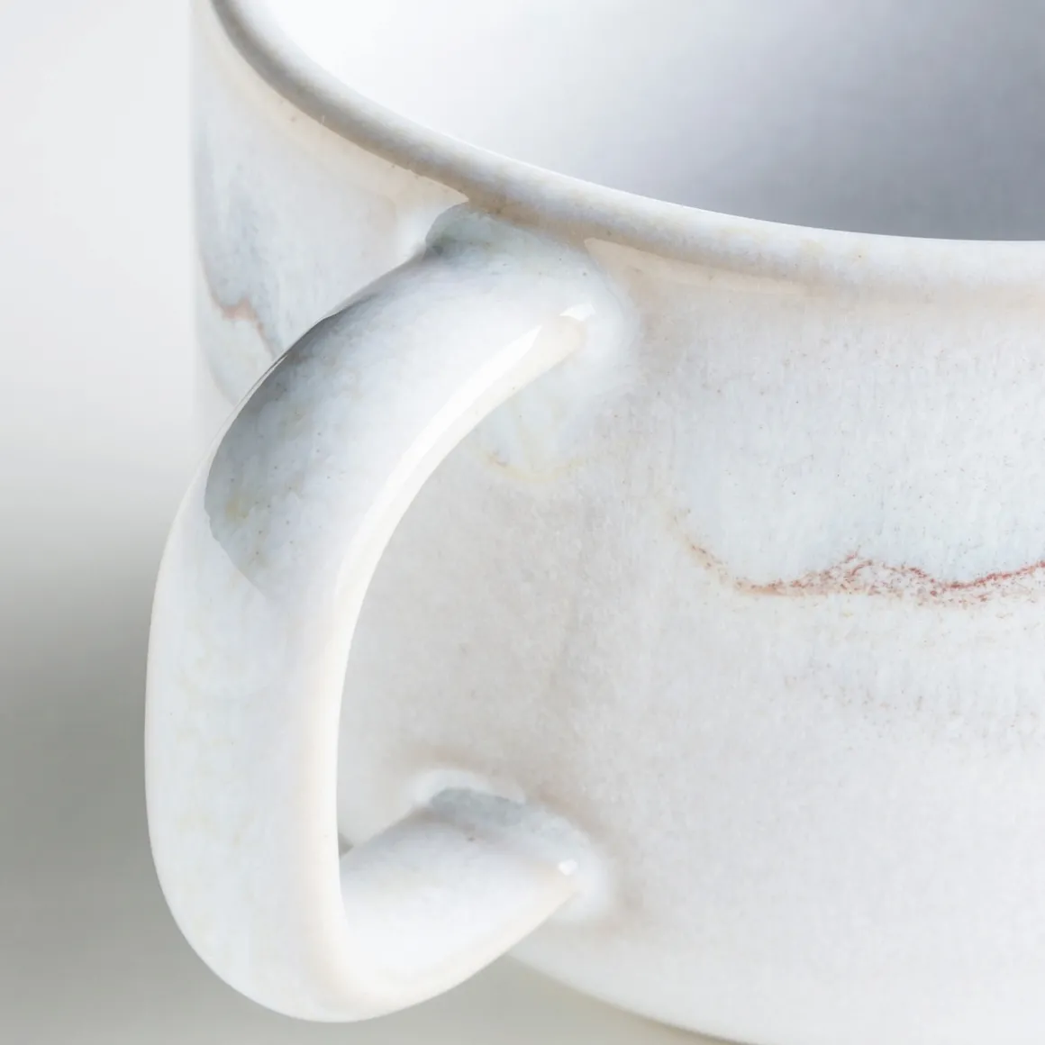 Kaffeeservice, Steinzeug TIEFER SEE Grau / Weiß