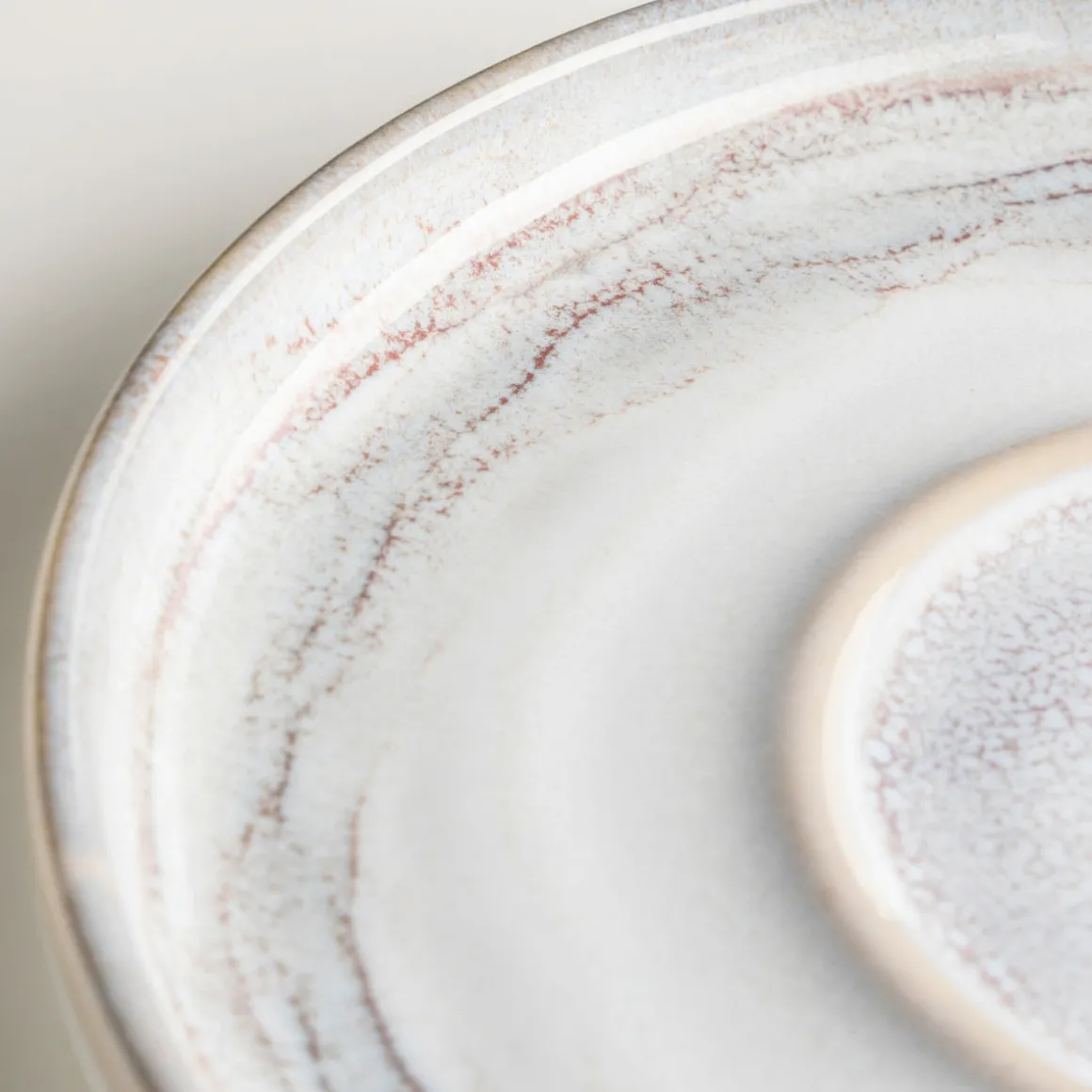 Kaffeeservice, Steinzeug TIEFER SEE Grau / Weiß