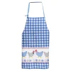 Küchentextilien-Set Schürze & Topflappen „Hühner“, 3-teilig