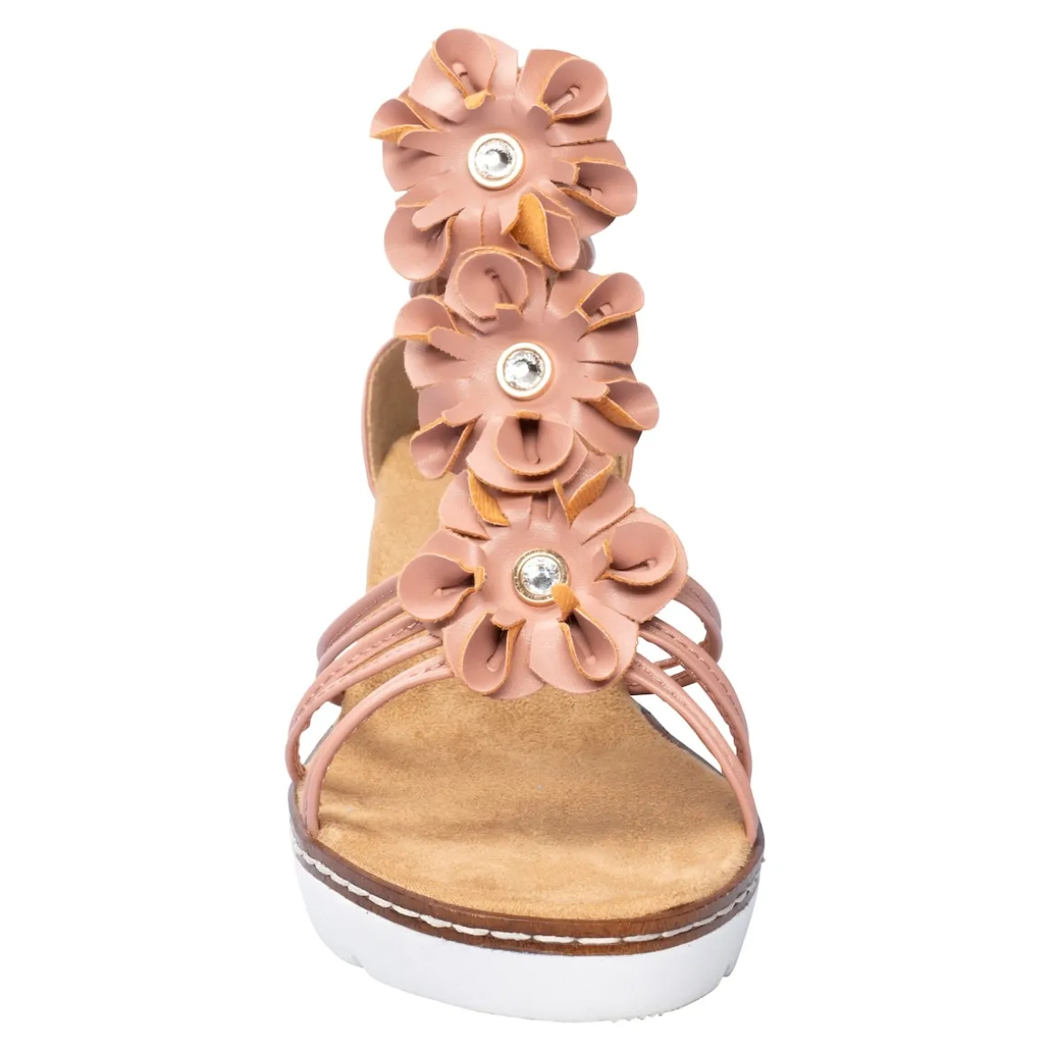 Knöchel-Sandalette "Blume" nude