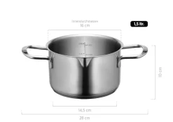 Kochtopf, Edelstahl Sanvito 1 x Topf, 1 x Deckel