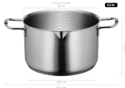 Kochtopf, Edelstahl Sanvito 1 x Topf, 1 x Deckel