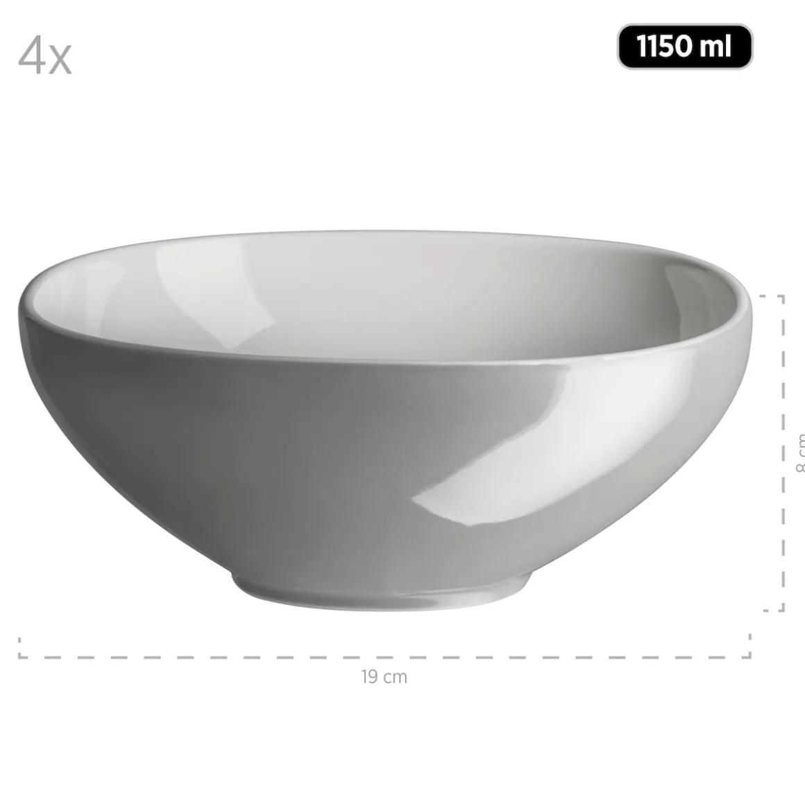 Kombiservice, Keramik Isora Grau