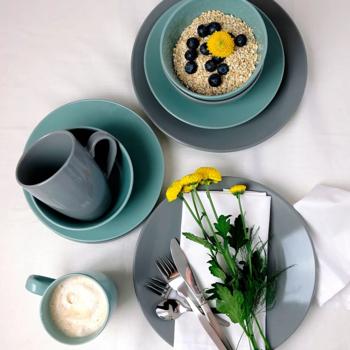 Kombiservice Pastell Selection Grün