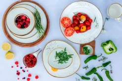 Kombiservice, Porzellan Pintar Beige / Braun