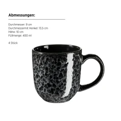 Kombiservice, Steinzeug Filippa Schwarz