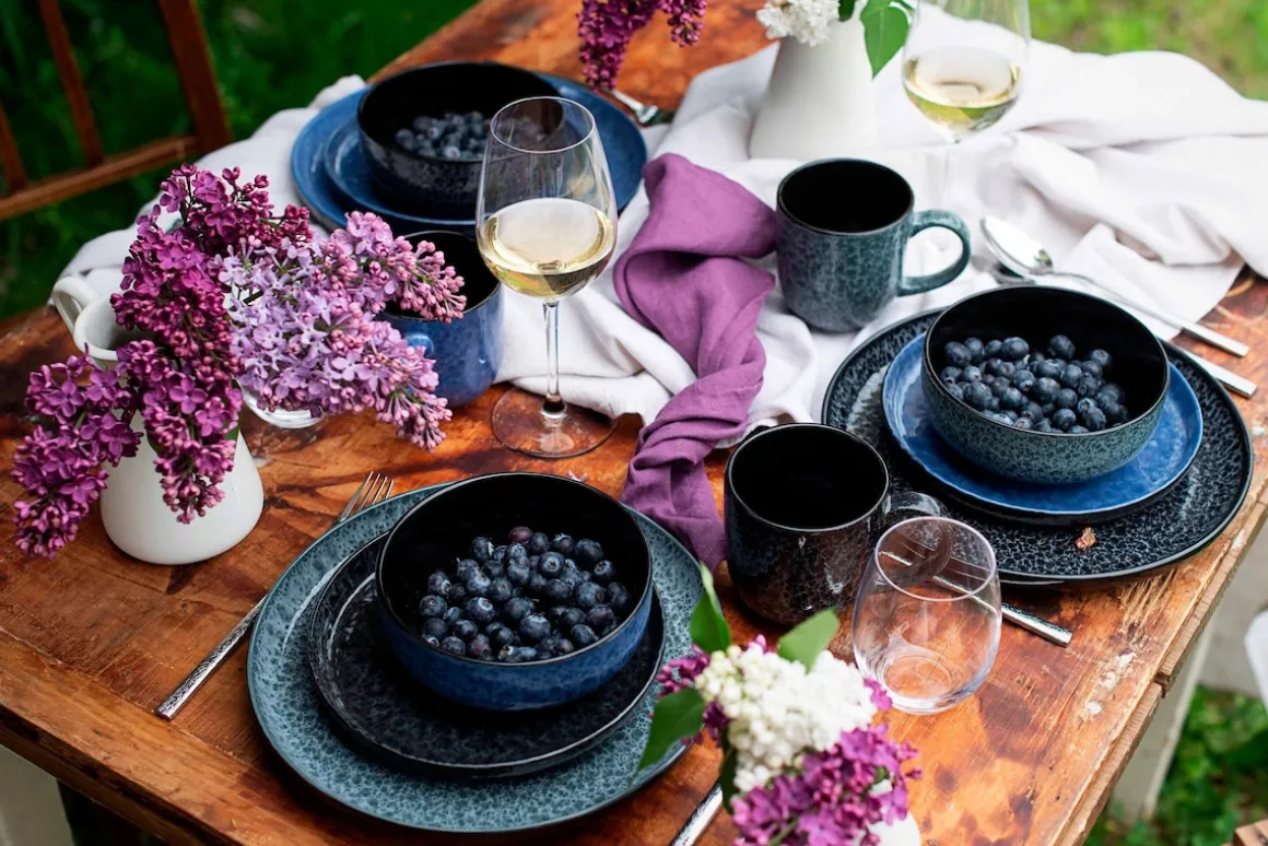 Kombiservice, Steinzeug Filippa Grün