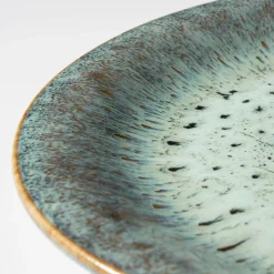 Kombiservice, Steinzeug Flussufer blau, grün, braun