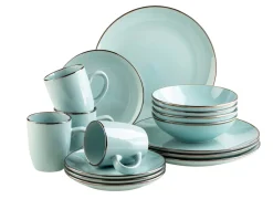 Kombiservice, Steinzeug METALLIC RIM Mint