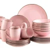 Kombiservice, Steinzeug METALLIC RIM Rosa