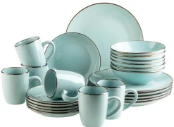 Kombiservice, Steinzeug METALLIC RIM Mint