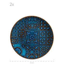 Kombiservice, Steinzeug Trad. Tiles Blau