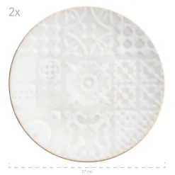 Kombiservice, Steinzeug Trad. Tiles Weiß