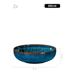 Kombiservice, Steinzeug Trad. Tiles Blau