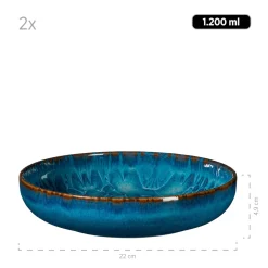 Kombiservice, Steinzeug Trad. Tiles Blau