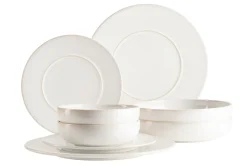 Kombiservice, Steinzeug Unico Weiß