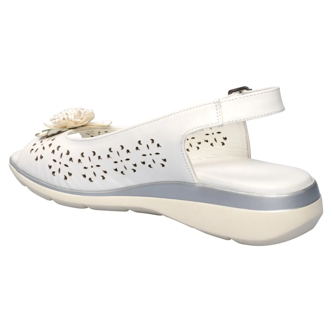 Komfort-Sandalette „Rose“ weiß