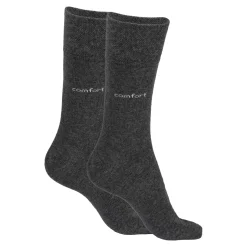 Komfort-Socken, 2 Paar anthrazit