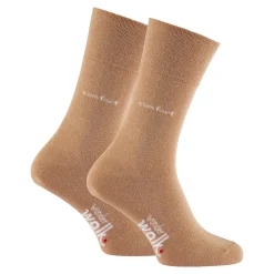 Komfort-Socken, 2 Paar taupe