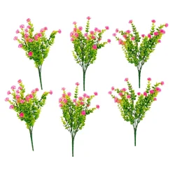 Kunstblumen "Rosa", 6 Stück