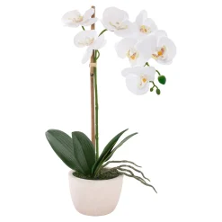 Kunstpflanze "Weiße Orchidee"