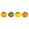 Kunststein-Deko-Kürbisse, 4 Stück