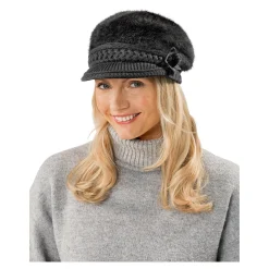 Kuschel-City-Mütze schwarz