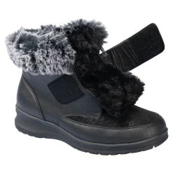 Kuschel-Klettstiefelette „Steffi“ schwarz