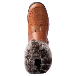 Kuschel-Klettstiefelette „Steffi“ cognac