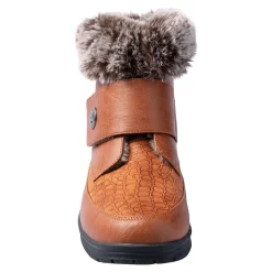 Kuschel-Klettstiefelette „Steffi“ cognac