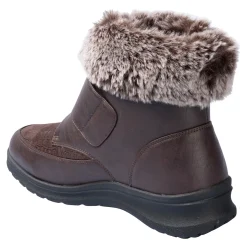 Kuschel-Klettstiefelette „Steffi“ schokobraun