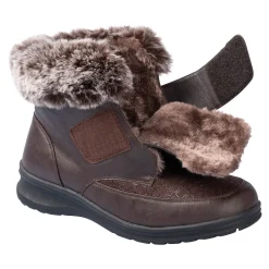 Kuschel-Klettstiefelette „Steffi“ schokobraun