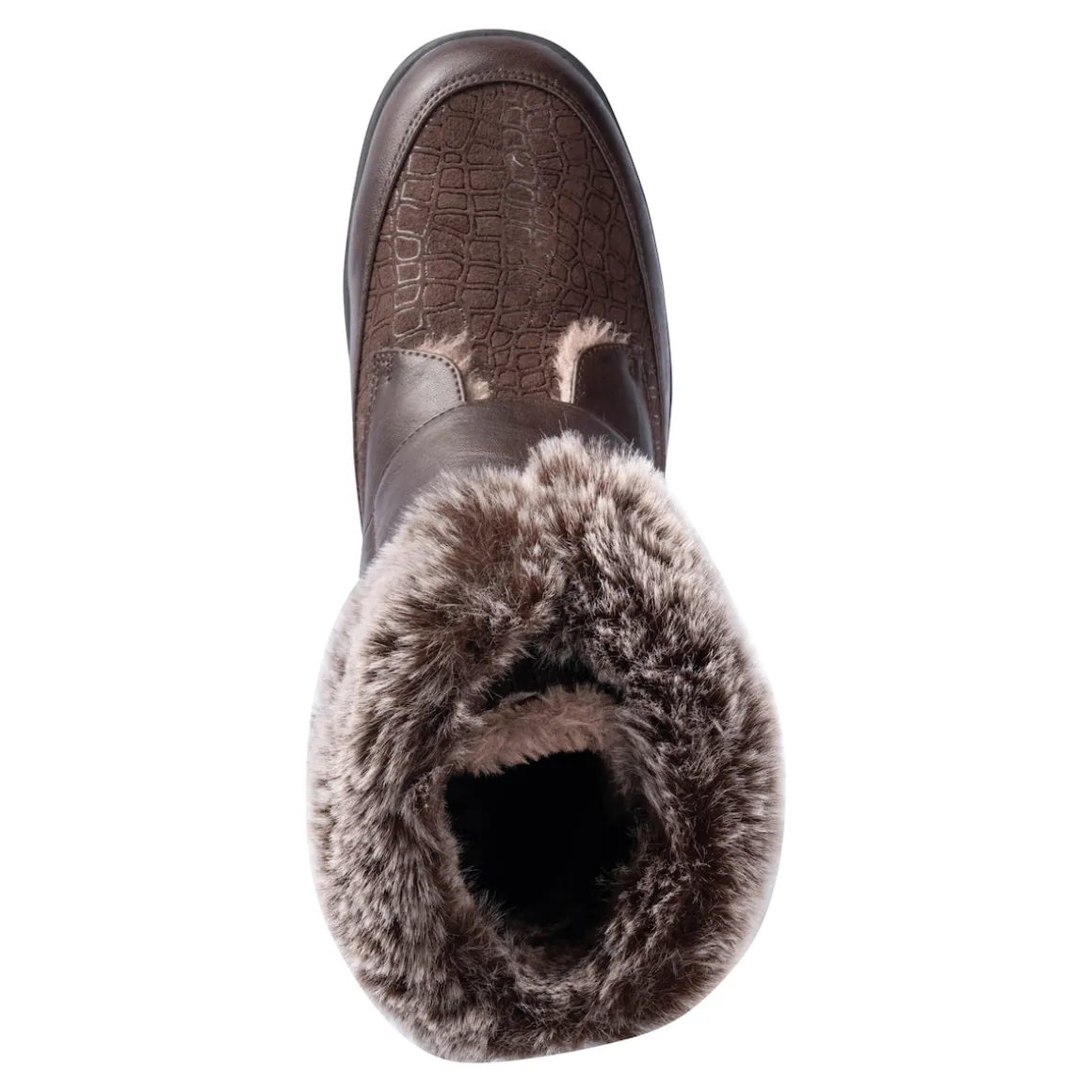 Kuschel-Klettstiefelette „Steffi“ schokobraun