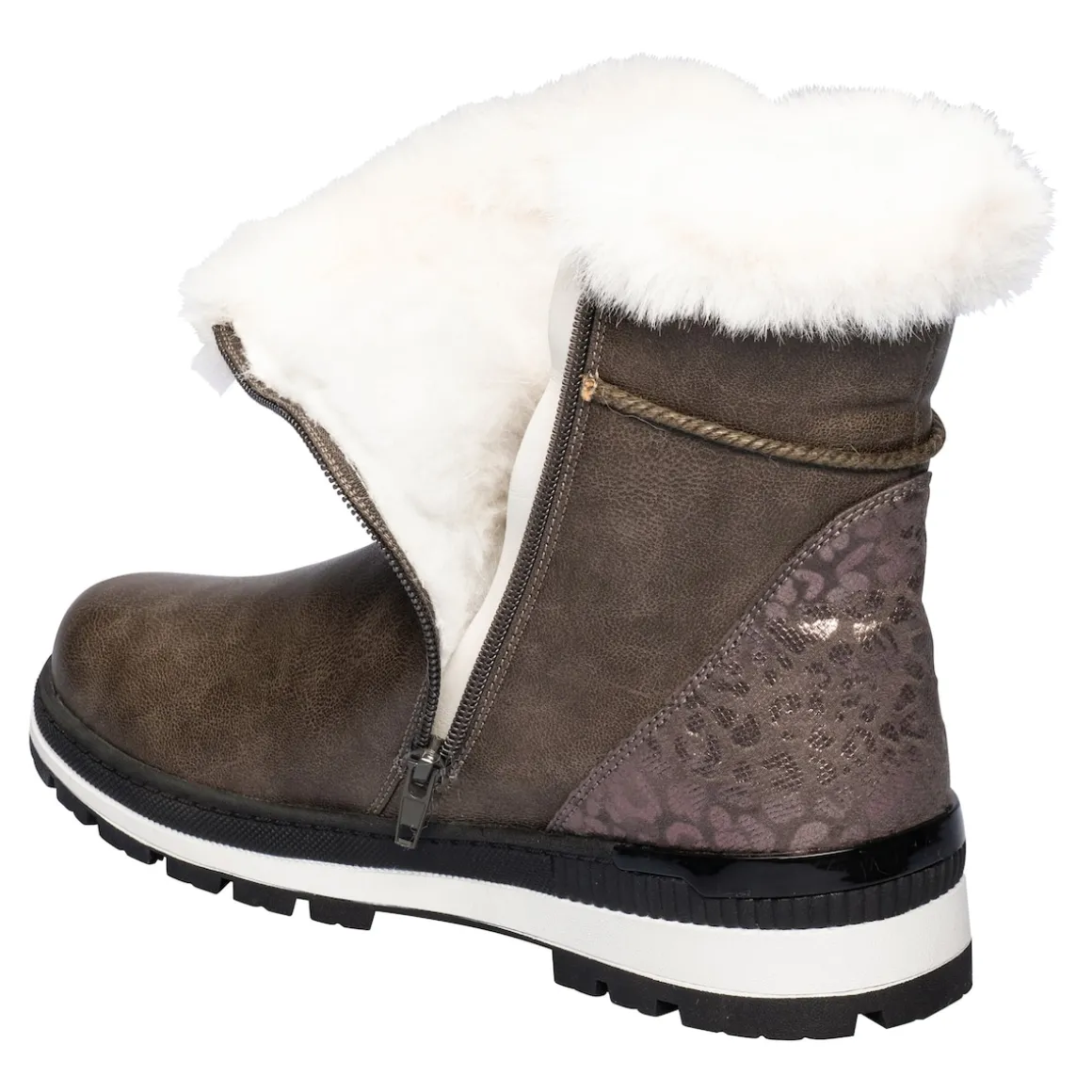 Kuschelstiefel "Katharina" mit Wolle taupe