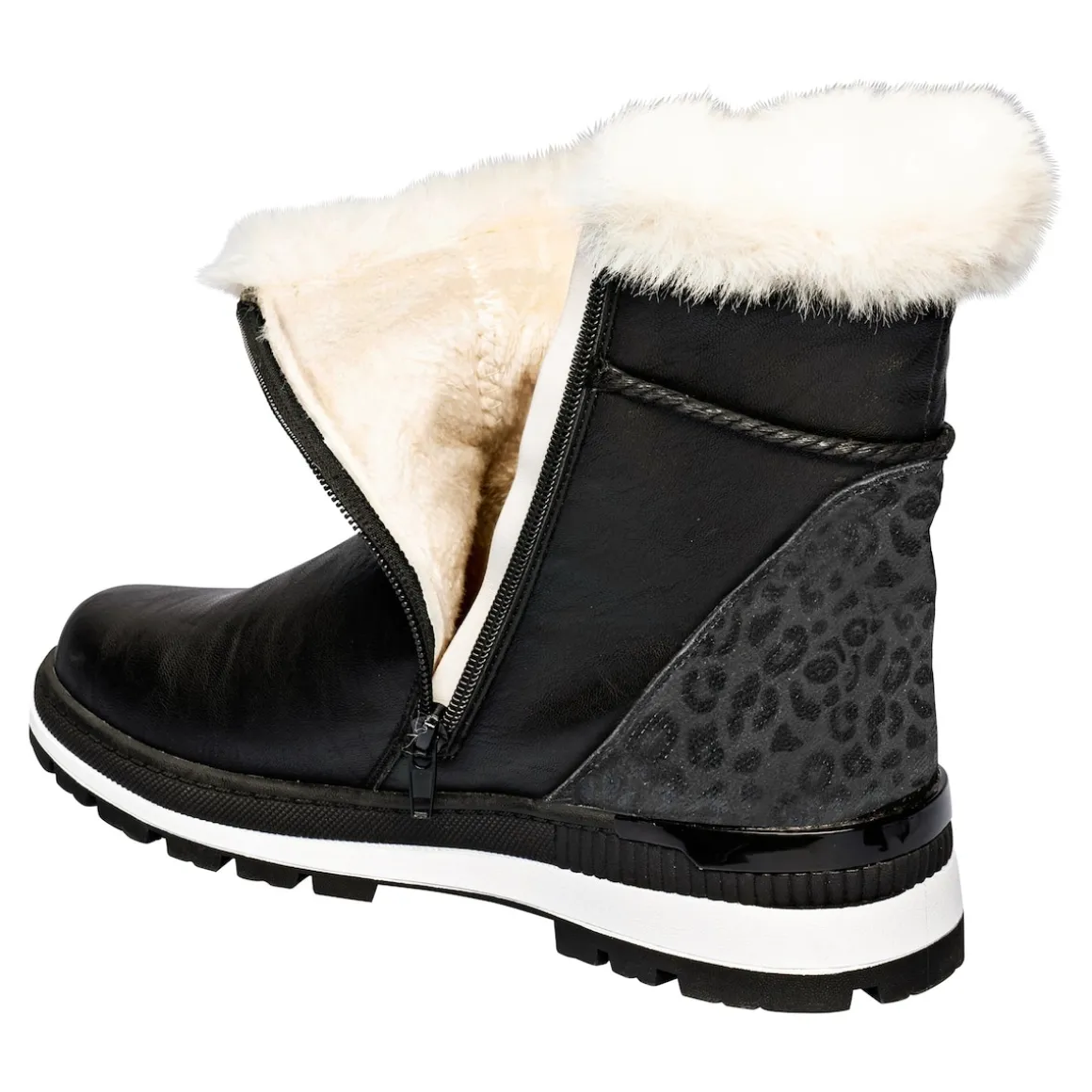 Kuschel-Stiefel mit Leder „Carina“